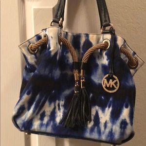 Michael kors bag it’s tie tied blue and white